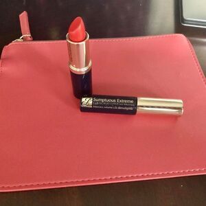 Estee Lauder Makeup Bag, Mascara & Lipstick